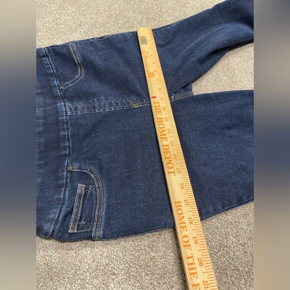 Classic Chicos pullon slim bootcut jeans sz 6R high rise dark wash stretch blue - Picture 9 of 12